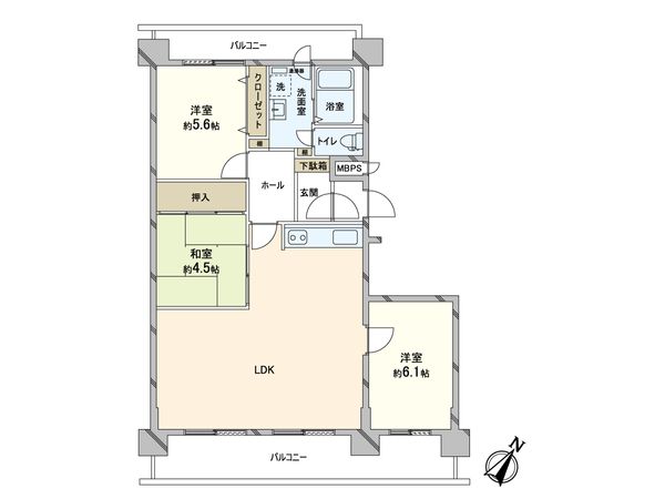 コロナード菊水 間取図(平面図)