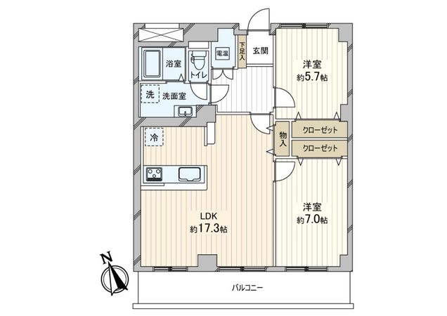 白石南郷サンハイツ 間取図(平面図)