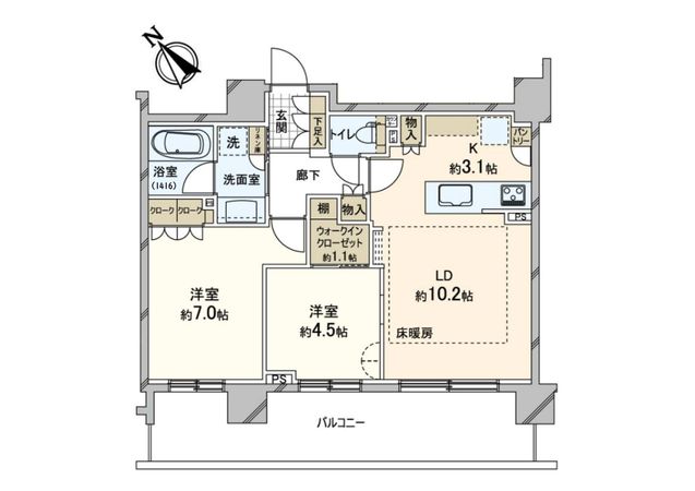 パークホームズ東札幌 間取図(平面図) 間取図(平面図)