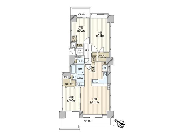 ラ・クレスト菊水 クレアウエスト棟 間取図(平面図) ラ・クレスト菊水 クレアウエスト棟 間取図(平面図)