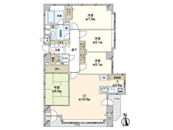 ラピスコート青葉中央公園 間取図(平面図)