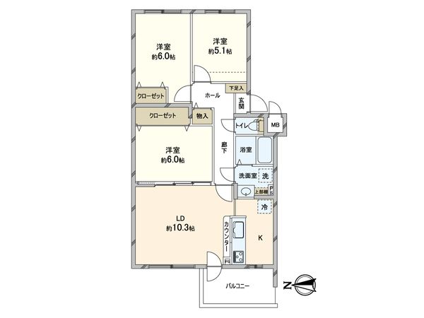 シティオひばりが丘 間取図(平面図)