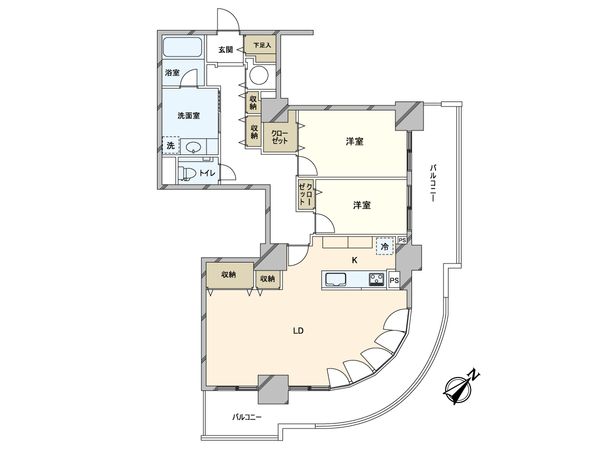 ライオンズステーションタワー東札幌 間取図(平面図) ライオンズステーションタワー東札幌 間取図(平面図)