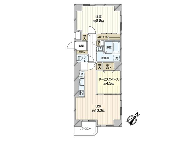 ライオンズマンション本郷通第2 間取図(平面図) ライオンズマンション本郷通第2 間取図(平面図)