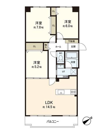 エクセルシオールプレタ壱番舘 間取図(平面図) エクセルシオールプレタ壱番舘 間取図(平面図)