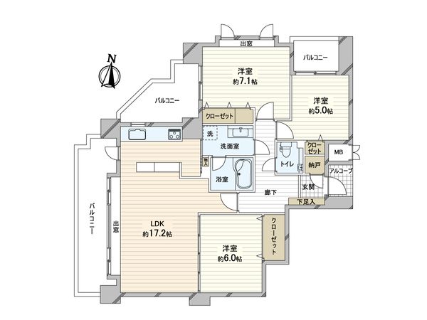 南郷7丁目シティハウス 間取図(平面図) 南郷7丁目シティハウス 間取図(平面図)