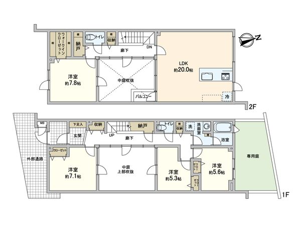ル・ケレス テラスドスクエア N棟 間取図(平面図) ル・ケレス テラスドスクエア N棟 間取図(平面図)