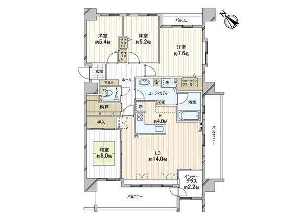 エクセルシオール札幌東2 間取図(平面図) エクセルシオール札幌東2 間取図(平面図)