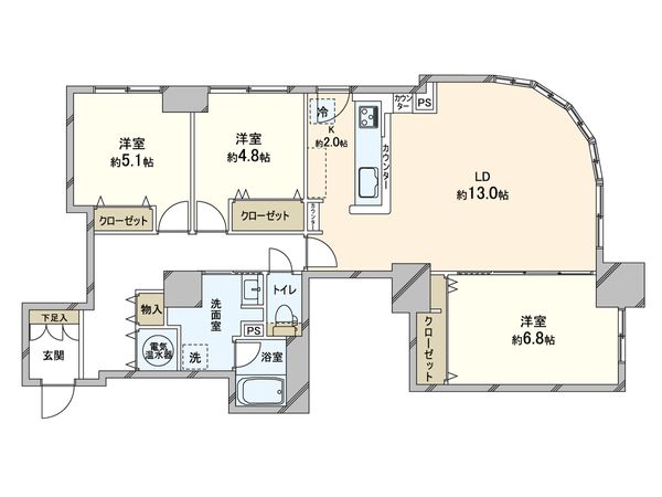ライオンズステーションタワー東札幌 間取図(平面図)