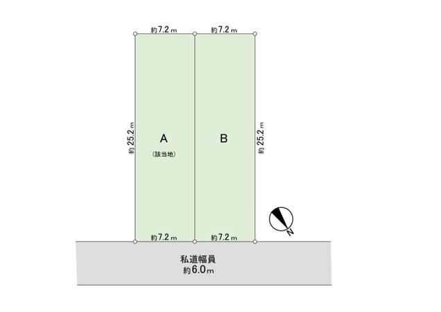 月寒東2条19丁目A区画 土地 区画図