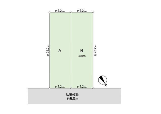 月寒東2条19丁目B区画 土地 区画図