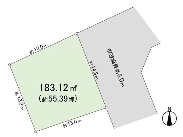 石山2条8丁目 土地 区画図 石山2条8丁目 土地 区画図