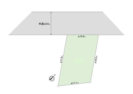 月寒東1条11丁目 土地 区画図