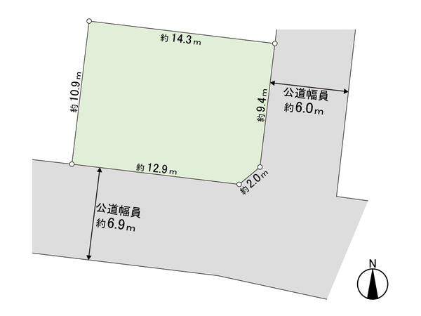 澄川2条4丁目 土地 地形図