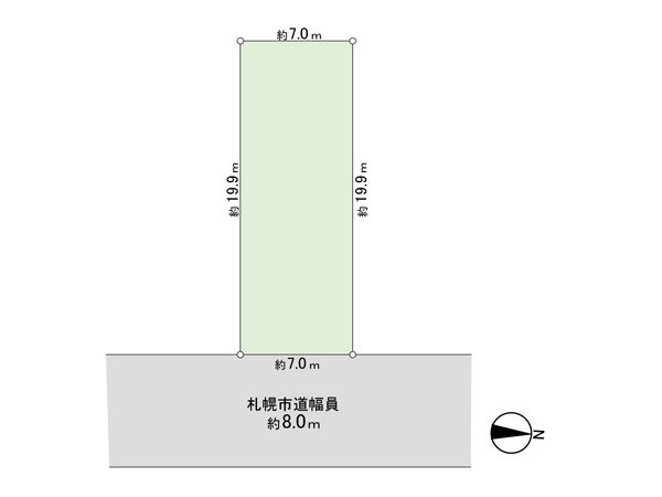 南35条西9丁目 B区画 区画図 南35条西9丁目 B区画 区画図