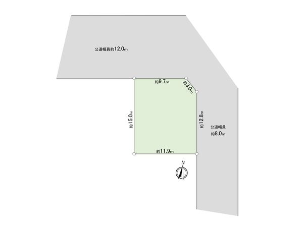 石山東4丁目 土地 区画図