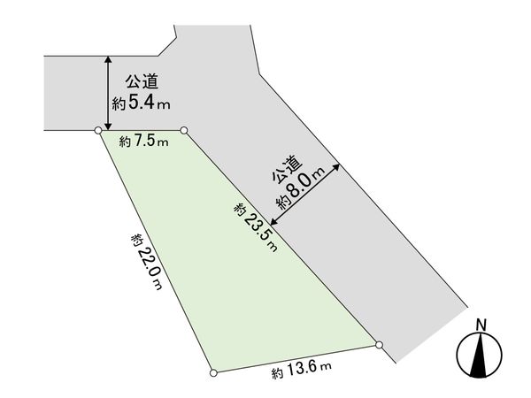 南33条西8丁目 土地 区画図