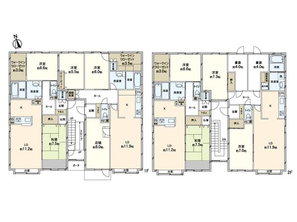西岡2条5丁目 戸建 間取図(平面図) 西岡2条5丁目 戸建 間取図(平面図)