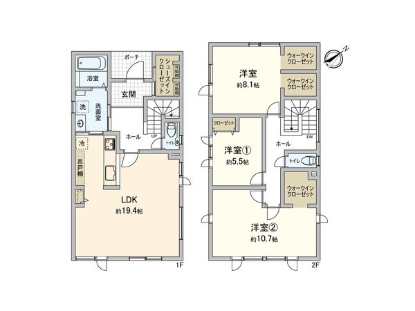 真駒内南町1丁目 新築戸建 間取図(平面図)