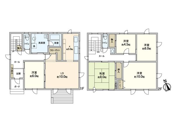 北野6条5丁目 戸建 間取図(平面図) 間取図(平面図)