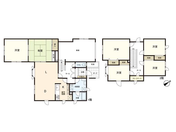平岡公園東2丁目 戸建 間取図(平面図)