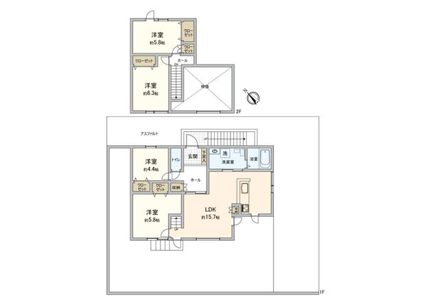 西岡4条14丁目 戸建 間取図(平面図) 西岡4条14丁目 戸建 間取図(平面図)