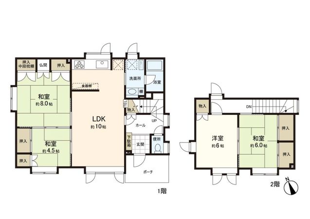 北野4条5丁目 戸建 間取図(平面図) 北野4条5丁目 戸建 間取図(平面図)