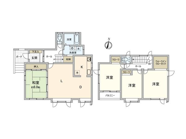 中ノ沢4丁目 戸建 間取図(平面図)