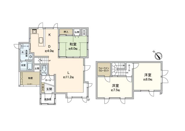 福住3条12丁目 戸建 間取図(平面図) 間取図(平面図)