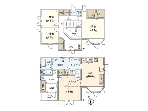 北野3条3丁目 戸建 間取図(平面図)