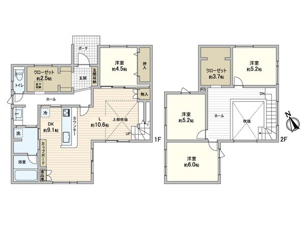 平岡10条2丁目 戸建 間取図(平面図) 平岡10条2丁目 戸建 間取図(平面図)