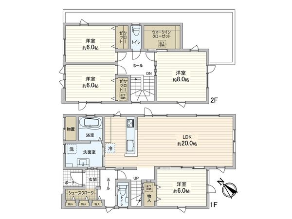 北ノ沢3丁目 C棟 新築戸建 間取図(平面図) 北ノ沢3丁目 C棟 新築戸建 間取図(平面図)