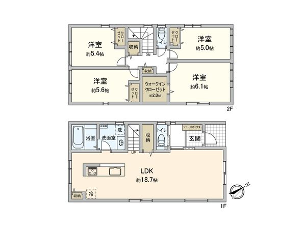 北野1条1丁目 2号地 間取図(平面図) 北野1条1丁目 2号地 間取図(平面図)