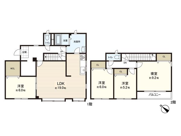 平岡10条2丁目 戸建 間取図(平面図) 平岡10条2丁目 戸建 間取図(平面図)