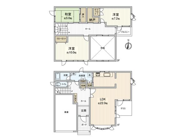 美しが丘2条6丁目 戸建 間取図(平面図) 美しが丘2条6丁目 戸建 間取図(平面図)
