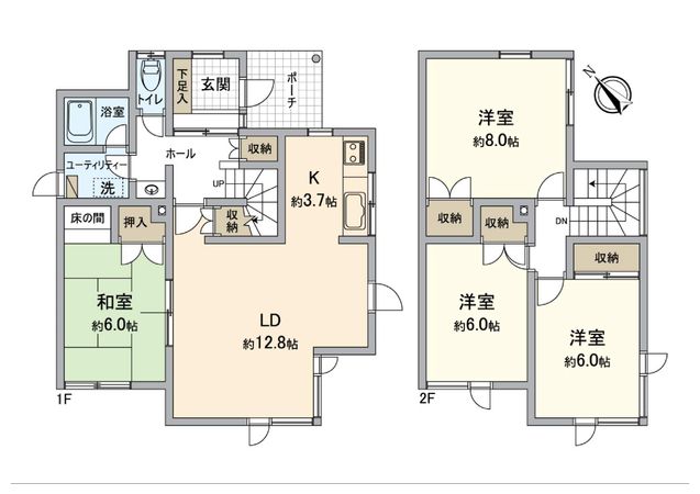 平岡10条2丁目 戸建 間取図(平面図) 平岡10条2丁目 戸建 間取図(平面図)