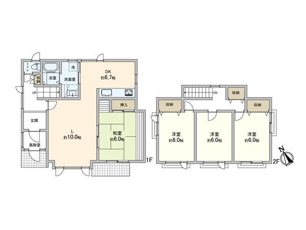 上野幌2条6丁目 戸建 間取図(平面図)