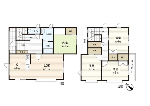 南沢2条2丁目 戸建 間取図(平面図)