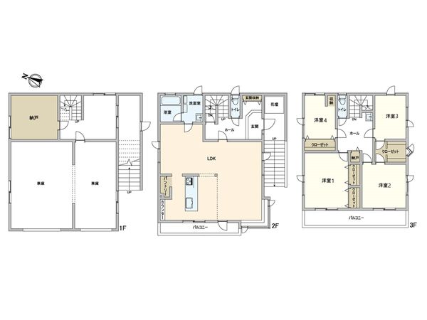 西岡4条11丁目 戸建 間取図(平面図) 西岡4条11丁目 戸建 間取図(平面図)