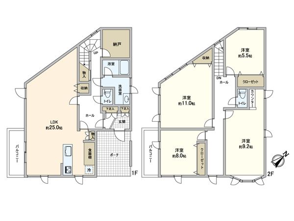 真駒内南町5丁目 戸建 間取図(平面図) 間取図(平面図)