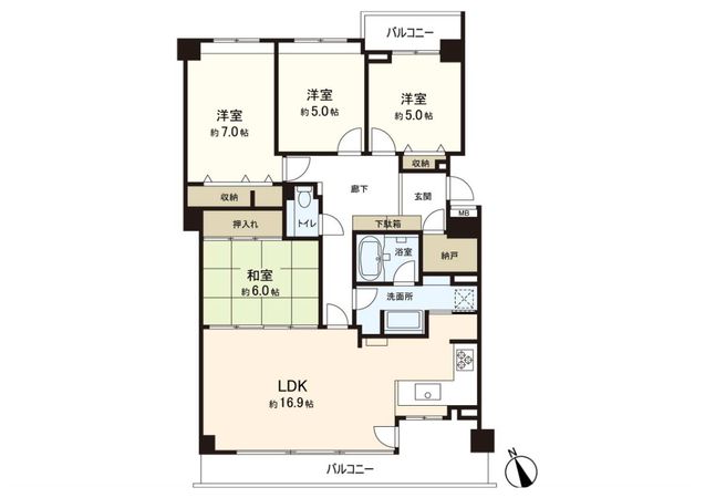 グランアビテ福住 間取図(平面図) グランアビテ福住 間取図(平面図)