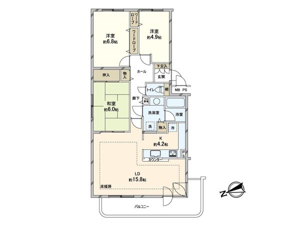 朝日プラザ澄川2 間取図(平面図)