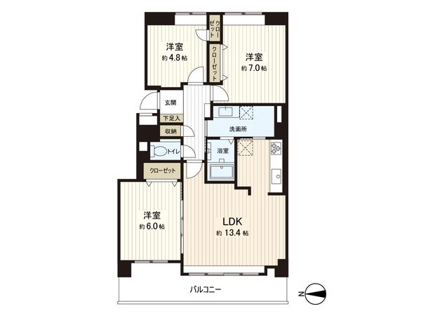 ライオンズヒルズ平岸 壱番館 間取図(平面図)