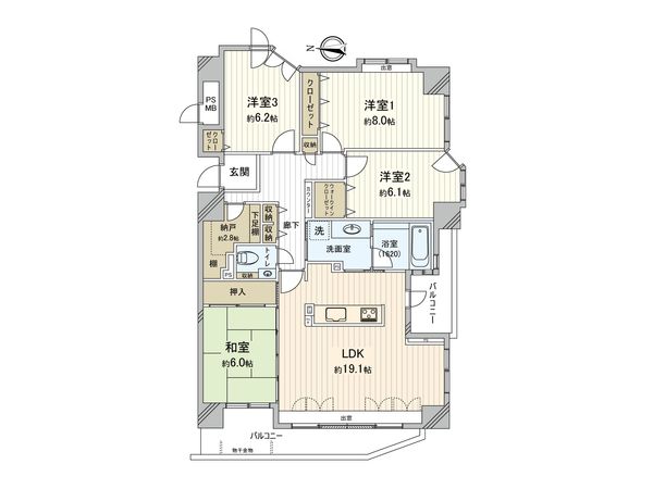 クリオ真駒内壱番館 間取図(平面図)