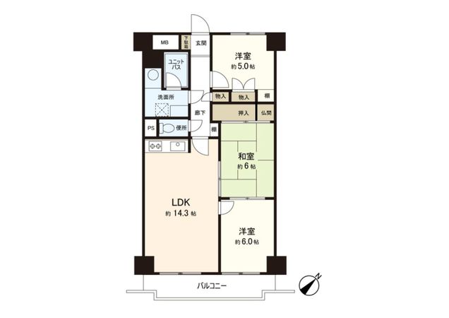 パークサイドパシフィックマンション 間取図(平面図) パークサイドパシフィックマンション 間取図(平面図)