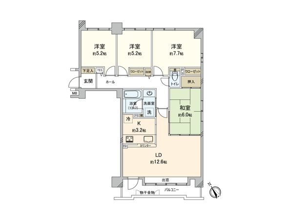 ファミール豊平公園ステーションガーデン 間取図(平面図) 間取図(平面図)