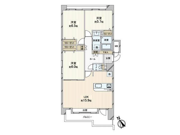 ファミール豊平公園ステーションガーデン 間取図(平面図)