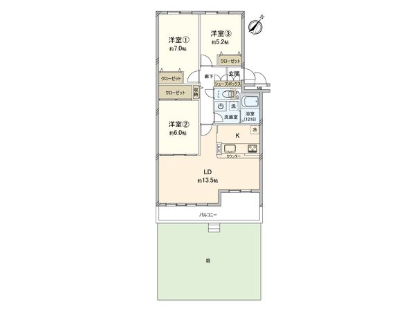 リーベスト月寒西 間取図(平面図) リーベスト月寒西 間取図(平面図)