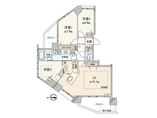 ジュネル澄川 間取図(平面図)