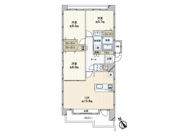 ファミール豊平公園ステーションガーデン 間取図(平面図)